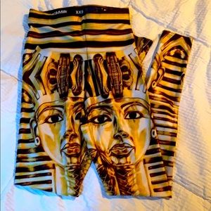 BlackMilk clothing King Tut leggings. XXS.